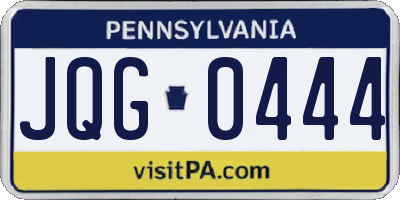 PA license plate JQG0444