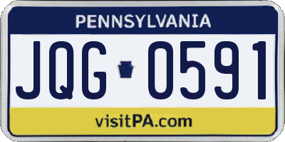 PA license plate JQG0591