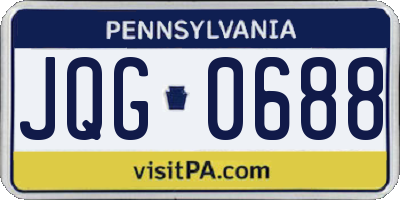 PA license plate JQG0688