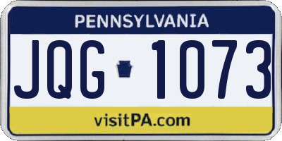 PA license plate JQG1073