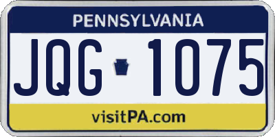 PA license plate JQG1075