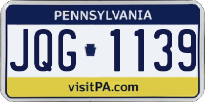 PA license plate JQG1139