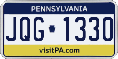 PA license plate JQG1330