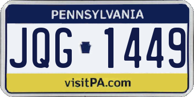 PA license plate JQG1449