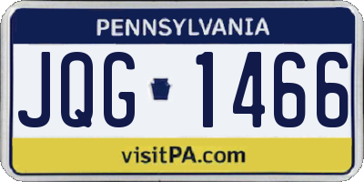 PA license plate JQG1466