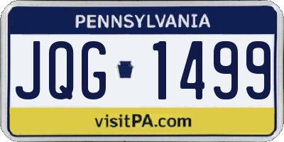 PA license plate JQG1499