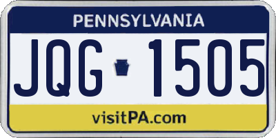 PA license plate JQG1505