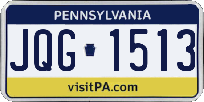 PA license plate JQG1513