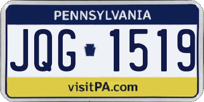 PA license plate JQG1519