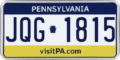 PA license plate JQG1815