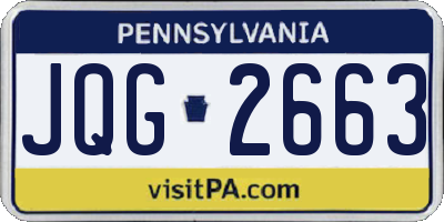 PA license plate JQG2663