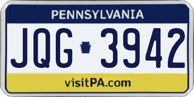 PA license plate JQG3942