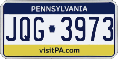 PA license plate JQG3973