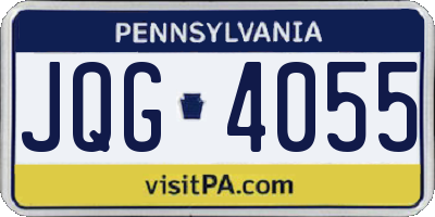 PA license plate JQG4055