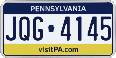 PA license plate JQG4145