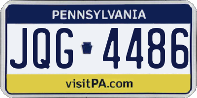 PA license plate JQG4486