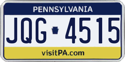 PA license plate JQG4515