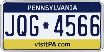PA license plate JQG4566