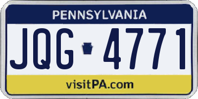 PA license plate JQG4771