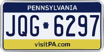 PA license plate JQG6297