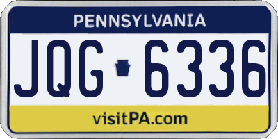 PA license plate JQG6336