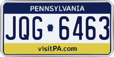 PA license plate JQG6463
