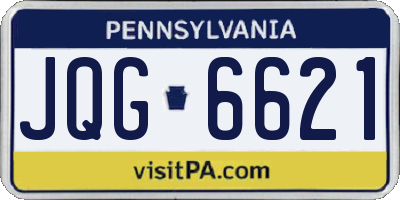 PA license plate JQG6621