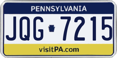 PA license plate JQG7215