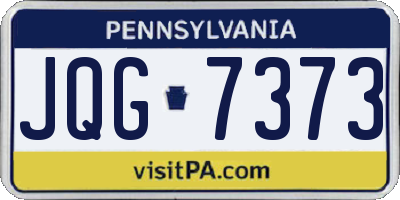 PA license plate JQG7373