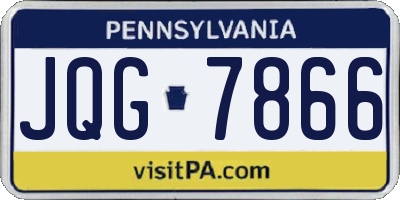 PA license plate JQG7866
