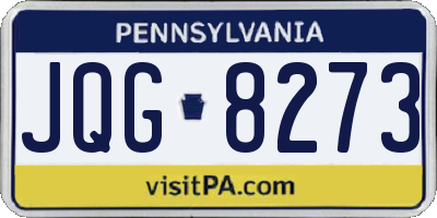 PA license plate JQG8273