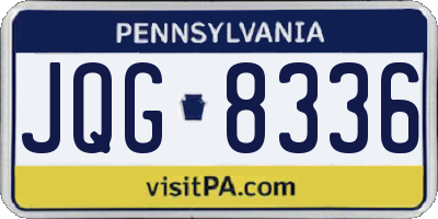 PA license plate JQG8336