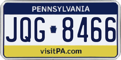 PA license plate JQG8466