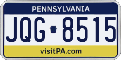 PA license plate JQG8515