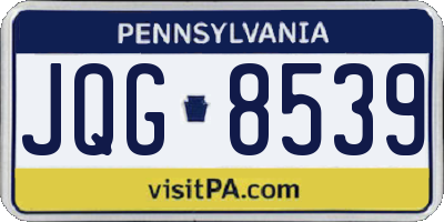 PA license plate JQG8539