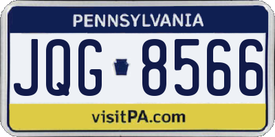 PA license plate JQG8566