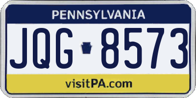 PA license plate JQG8573