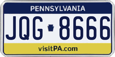 PA license plate JQG8666