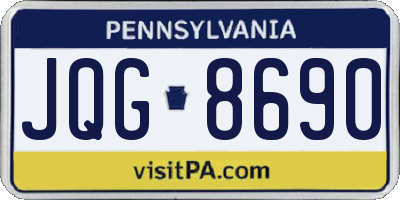 PA license plate JQG8690