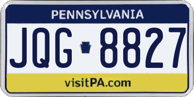 PA license plate JQG8827