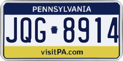 PA license plate JQG8914