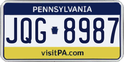 PA license plate JQG8987