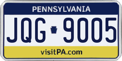 PA license plate JQG9005