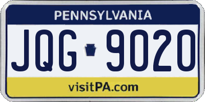 PA license plate JQG9020