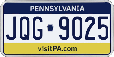 PA license plate JQG9025