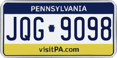 PA license plate JQG9098