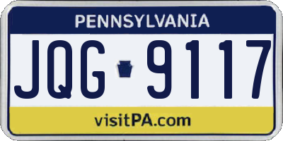 PA license plate JQG9117