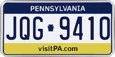 PA license plate JQG9410