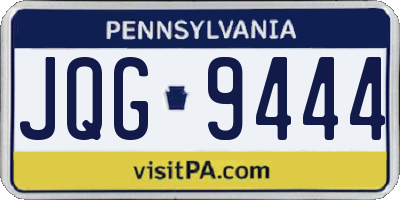PA license plate JQG9444