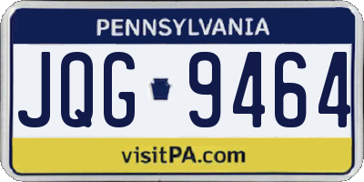 PA license plate JQG9464